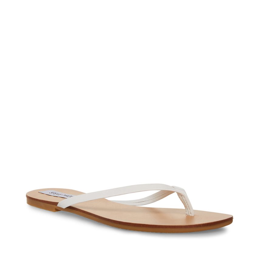 Chanclas Steve Madden Image Cuero Mujer Blancas | ES IX8692